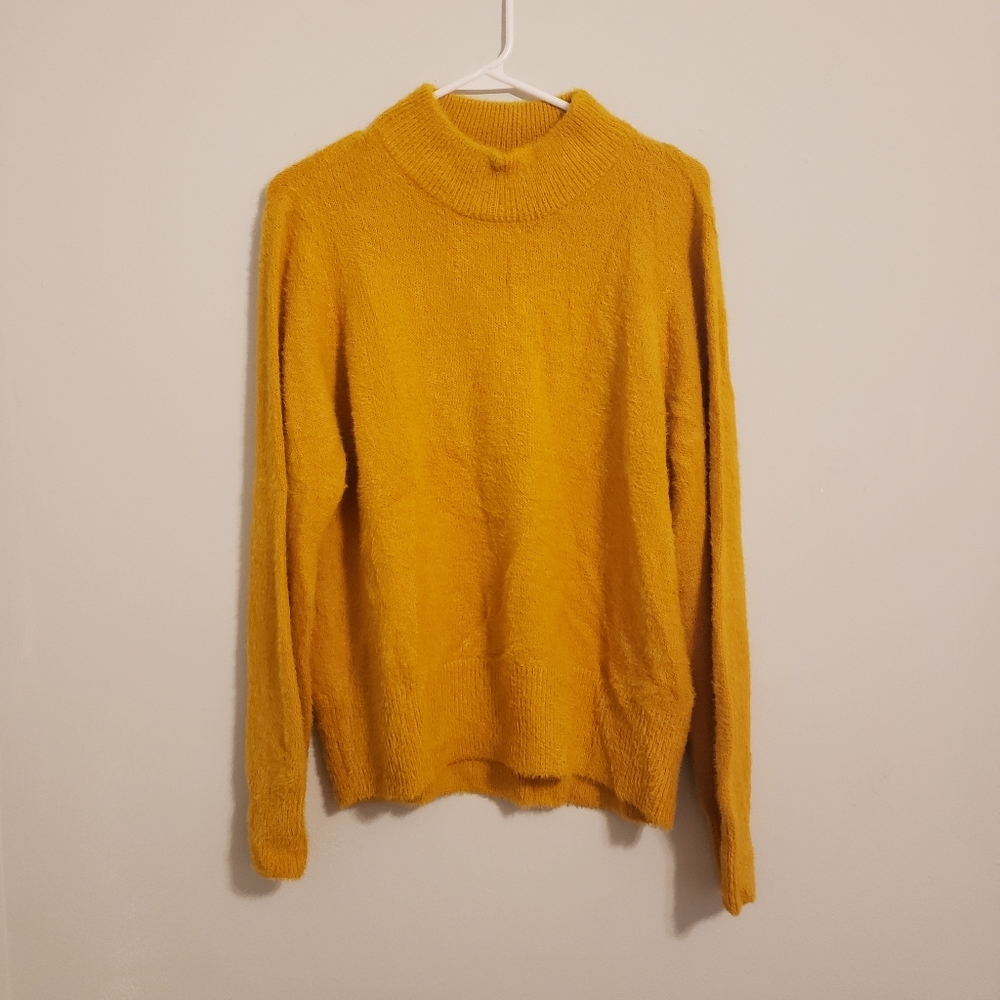 Who What Wear Mustard Yellow Crewneck Sweater